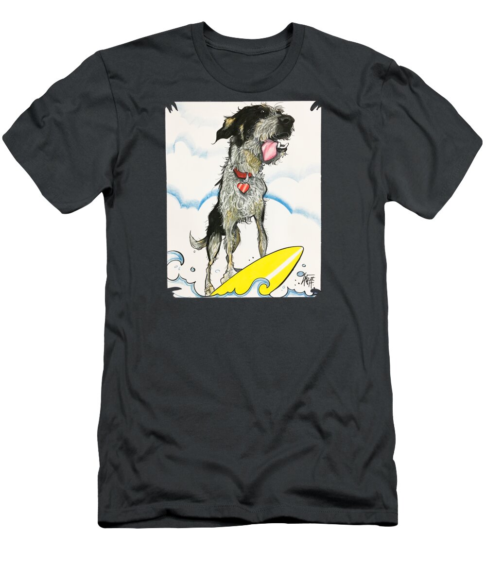 Engels 2639 T-Shirt featuring the drawing Engels 2639 by Canine Caricatures By John LaFree