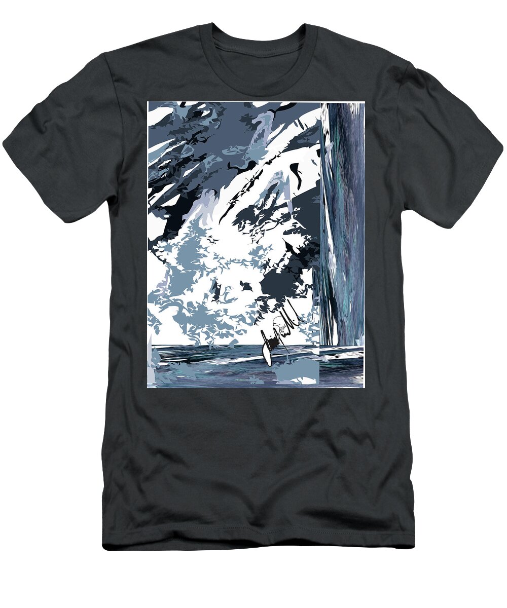  T-Shirt featuring the digital art Enter by Jimmy Williams