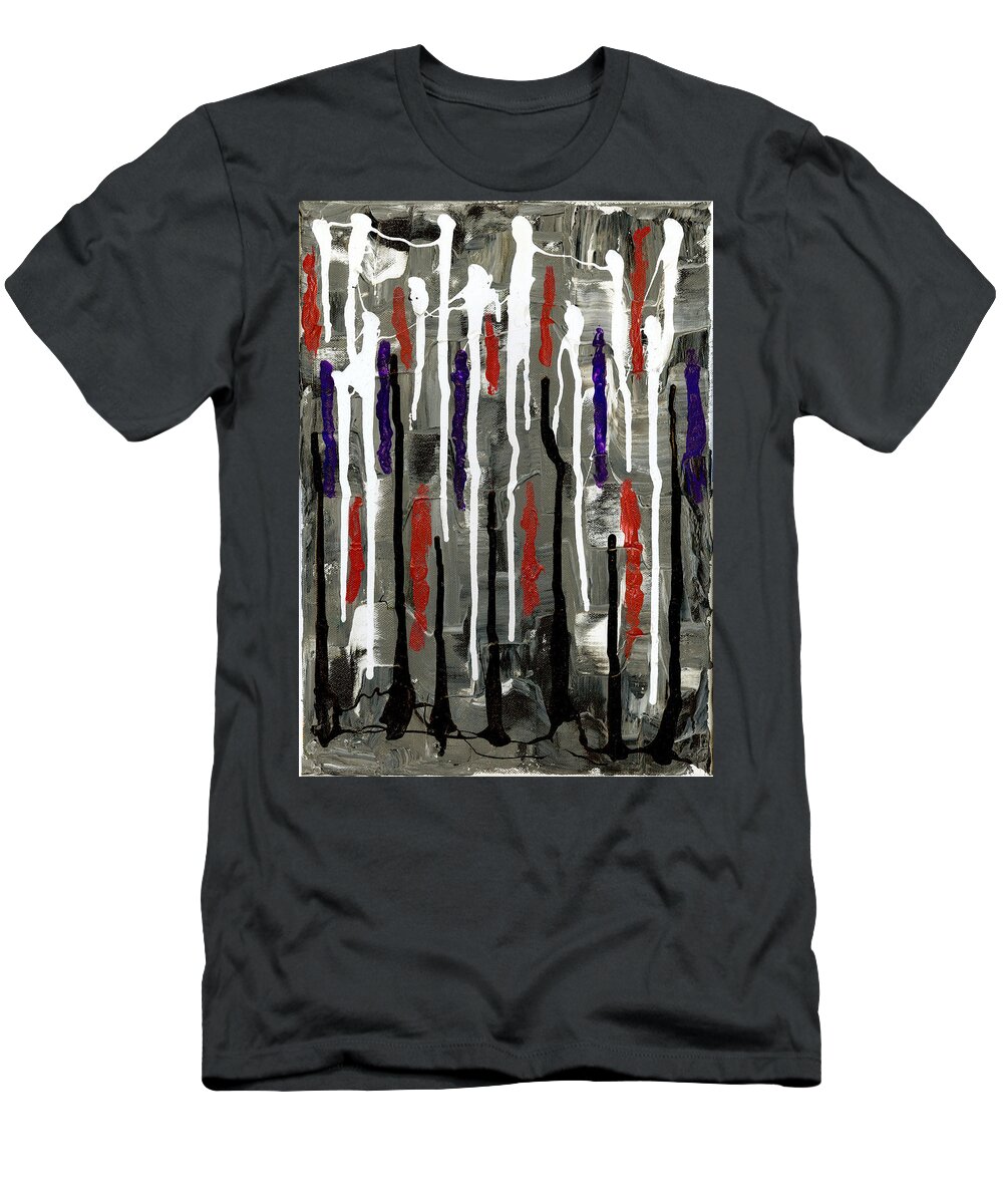 Epsilon 5 T-Shirt featuring the painting Epsilon #5 Abstract by Sensory Art House