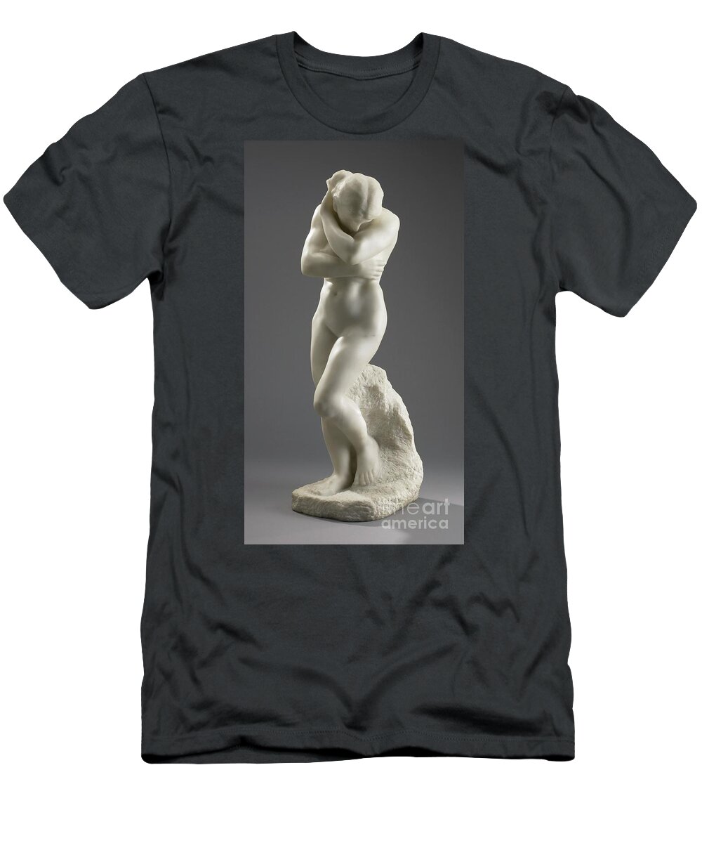 Rodin T-Shirt featuring the photograph Eve, Circa 1883 Marble Sculpture By Rodin by Auguste Rodin