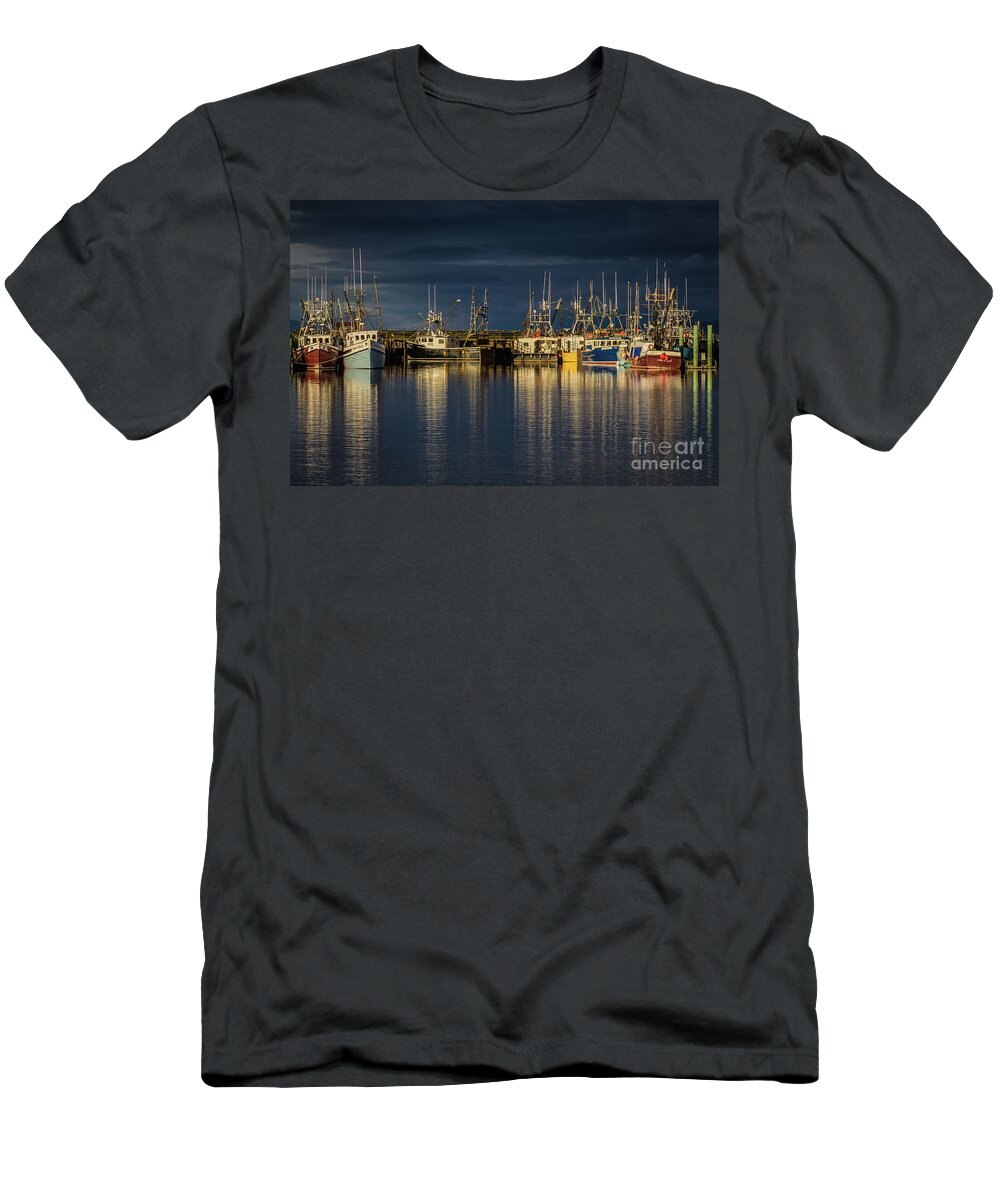 Boats T-Shirt featuring the photograph Evening Reflections by Eva Lechner