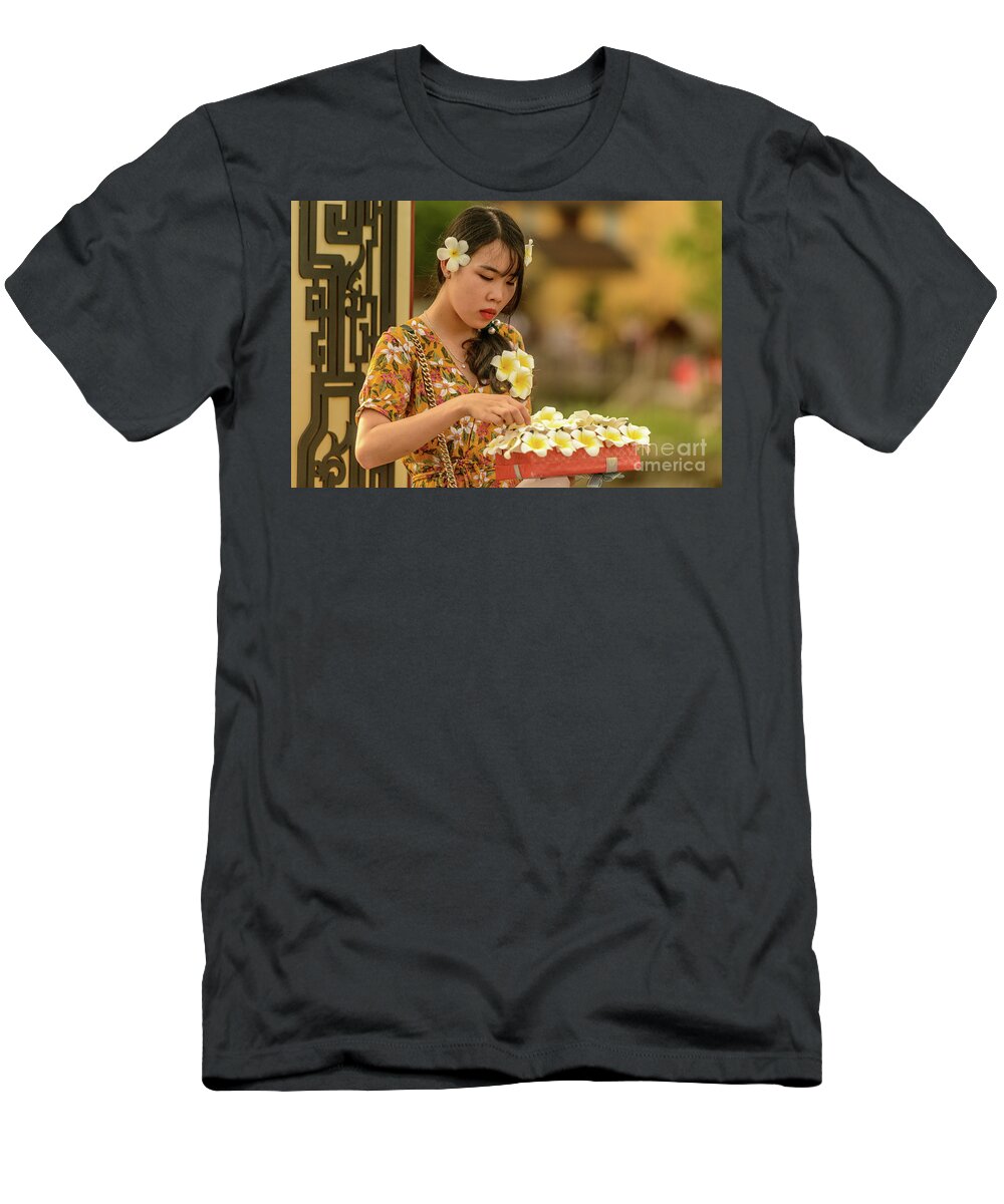 Flower T-Shirt featuring the photograph Faces of HoiAn 02 by Werner Padarin