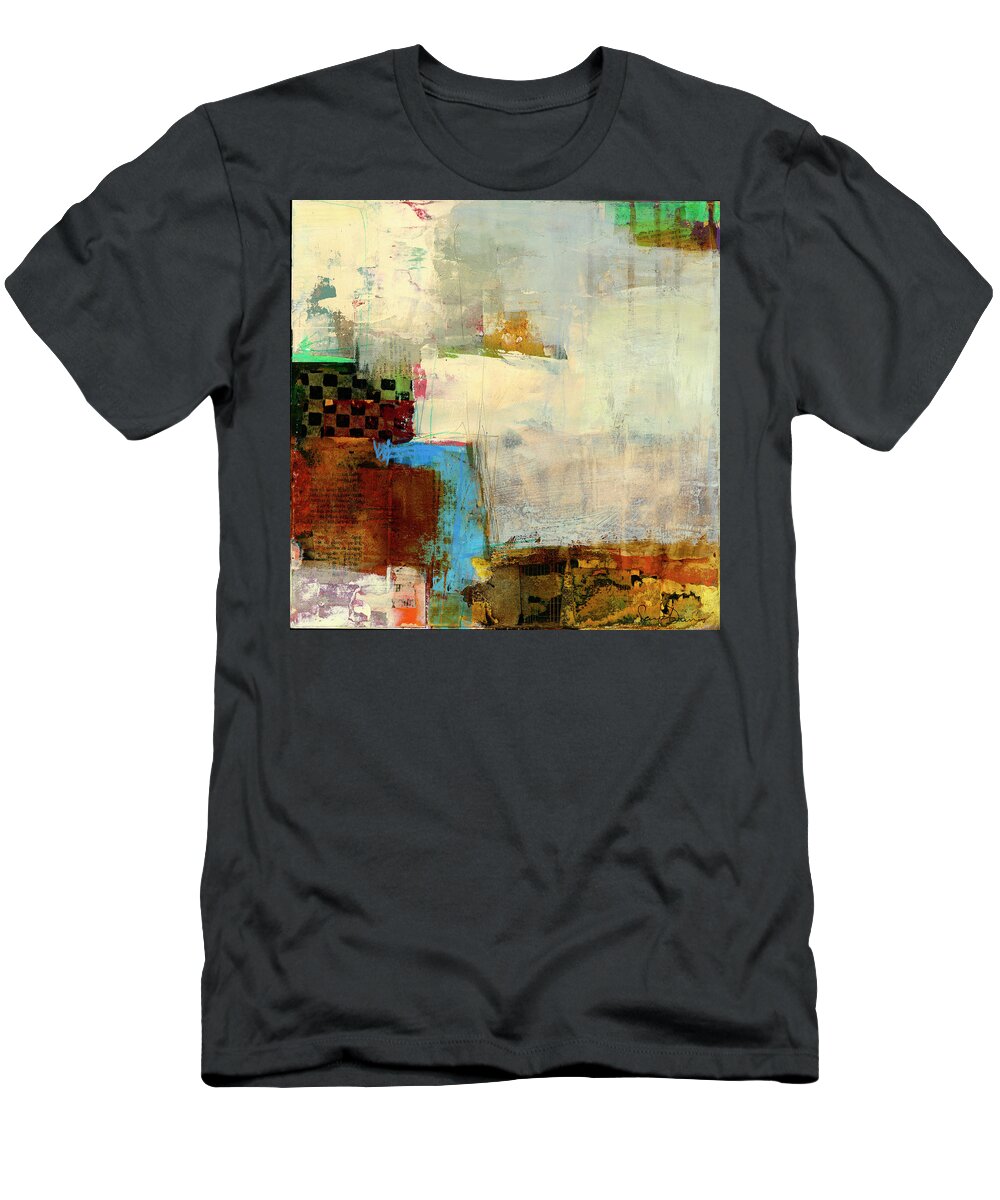 Abstract Art T-Shirt featuring the painting Fact Check #11 by Jane Davies