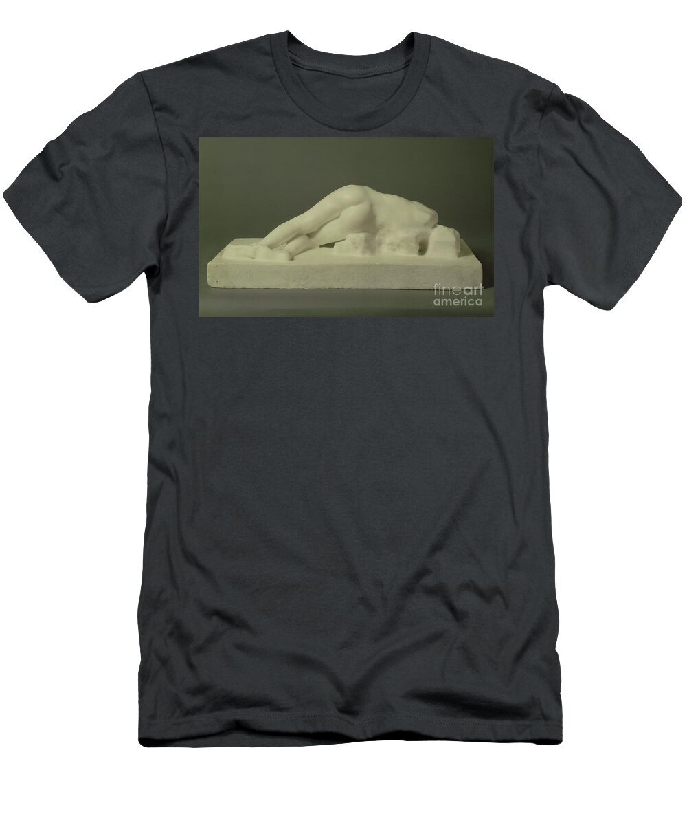 Auguste Rodin T-Shirt featuring the photograph Fatigue By Rodin by Auguste Rodin
