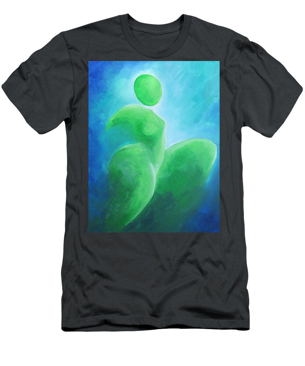 Figurative Abstract T-Shirt featuring the painting Feeling... free by Jennifer Hannigan-Green