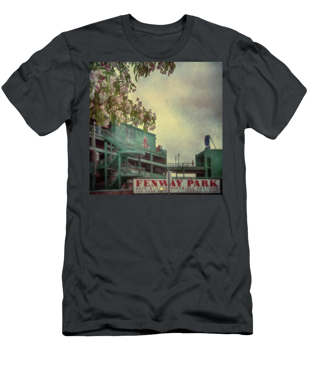 Fenway Park T-Shirt featuring the photograph Fenway Park Spring by Joann Vitali