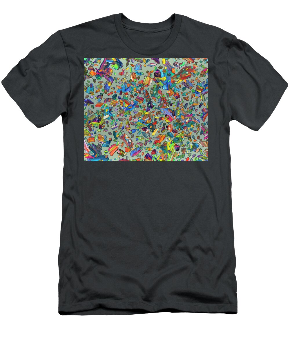 Festive T-Shirt featuring the painting Festivation by James W Johnson