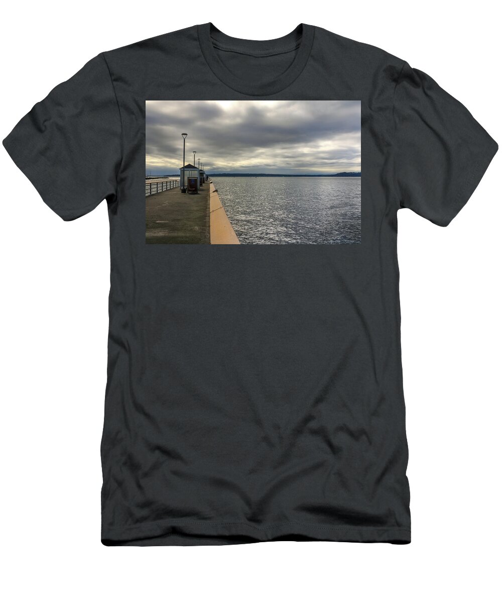 Dock T-Shirt featuring the photograph Fishing Dock by Anamar Pictures