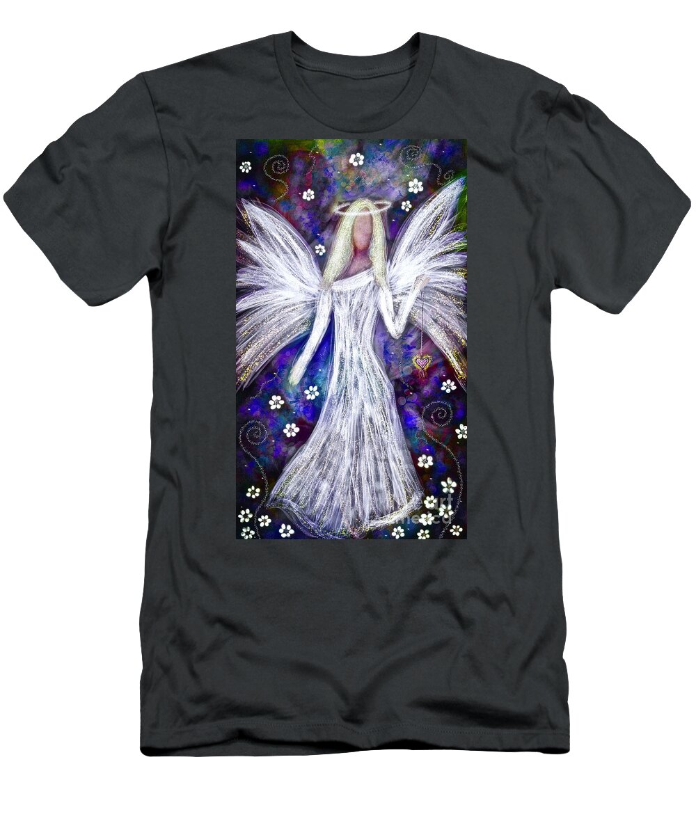 Flower Angel T-Shirt featuring the digital art Flower Angel by Laurie's Intuitive