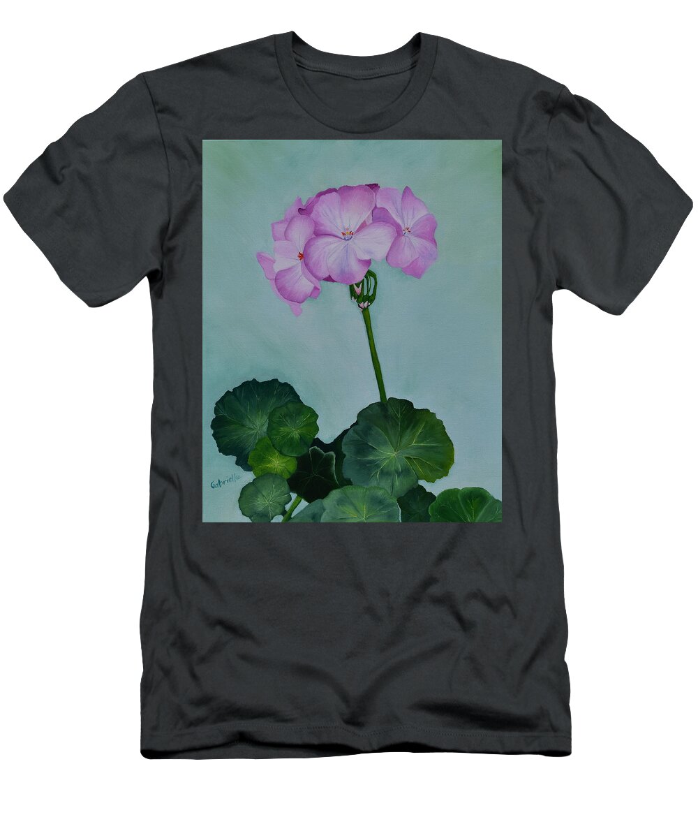 Flowers T-Shirt featuring the painting Flowers by Gabrielle Munoz