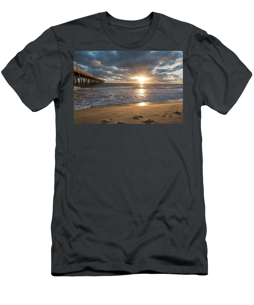 Virginia Beach Sunrise T-Shirt featuring the photograph Virginia Beach Sunrise by Doug Ash