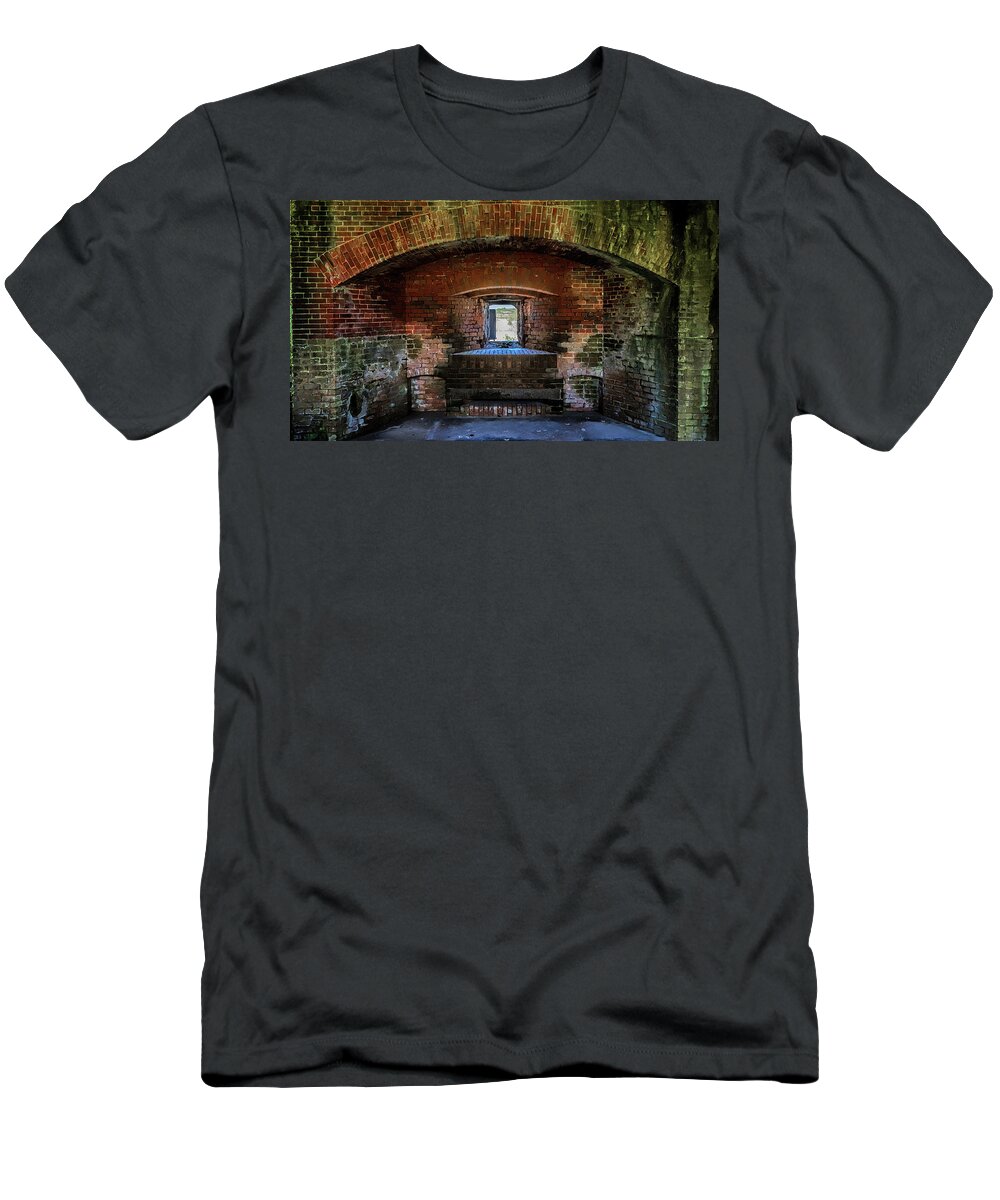 Casemate T-Shirt featuring the photograph Fort Massachusetts Casemate by Susan Rissi Tregoning