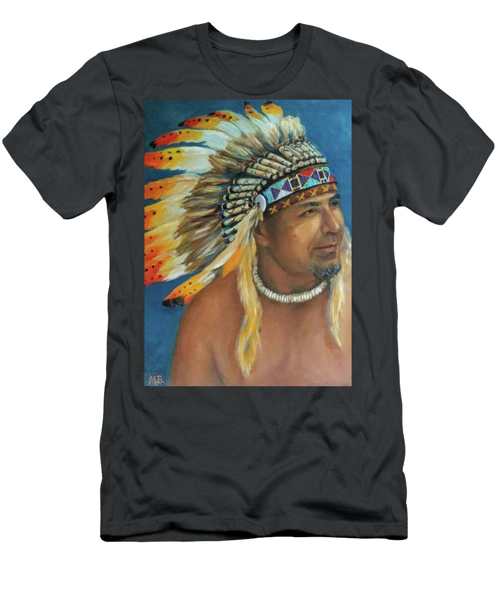 Portrait T-Shirt featuring the painting Freddy by Marian Berg