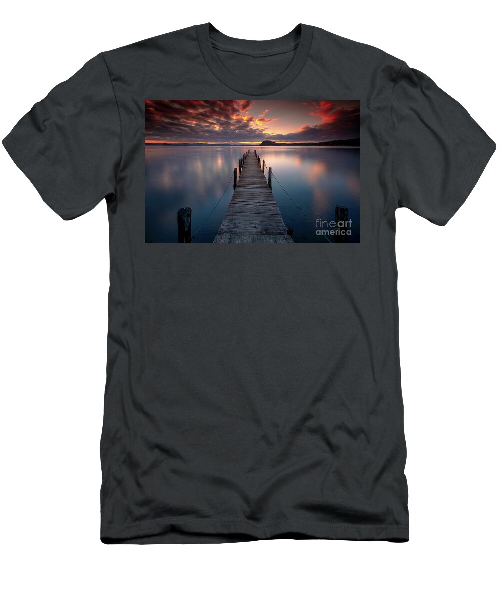 Pier T-Shirt featuring the photograph Freedom Pier by Marco Crupi by Marco Crupi