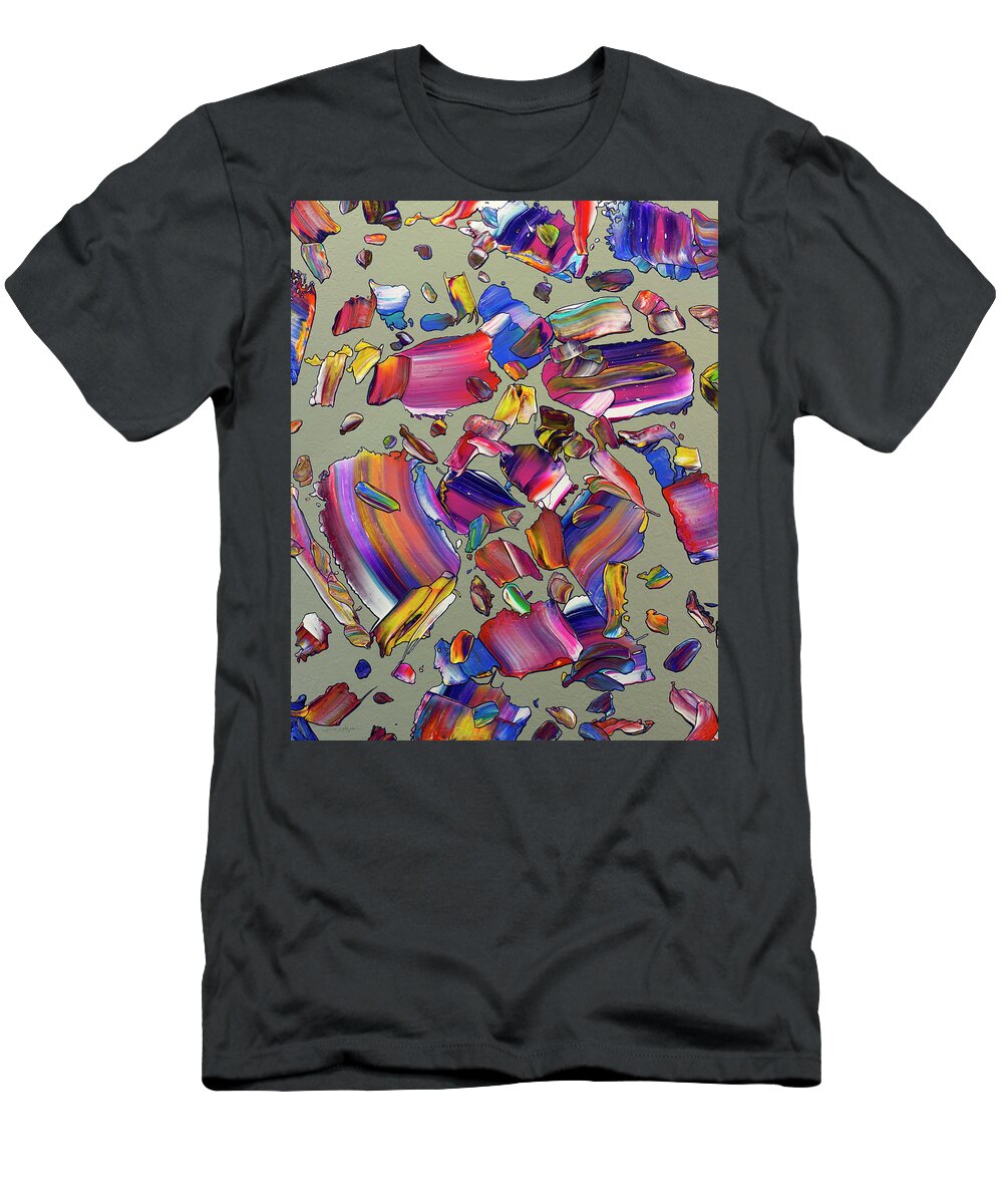 Freefall T-Shirt featuring the painting Freefall by James W Johnson