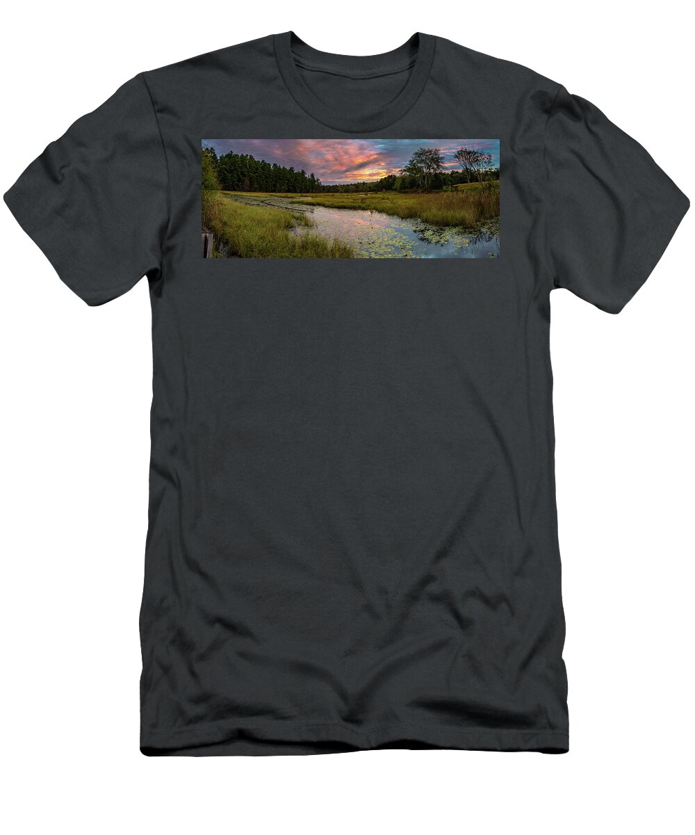Colors T-Shirt featuring the photograph Friendship Panorama Sunrise Landscape by Louis Dallara