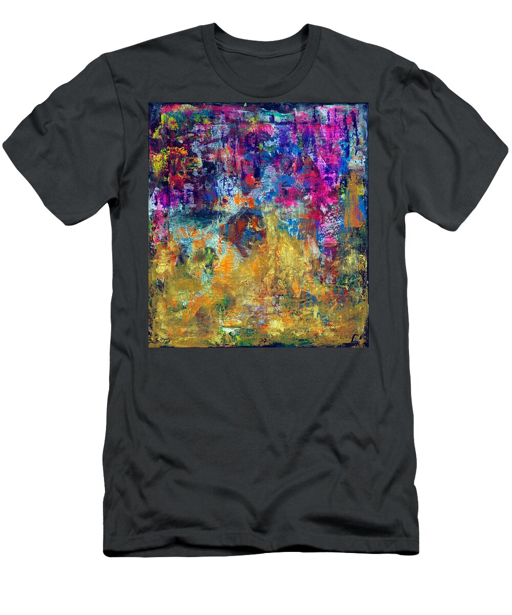 Gamma 10 T-Shirt featuring the painting Gamma #10 Abstract by Sensory Art House