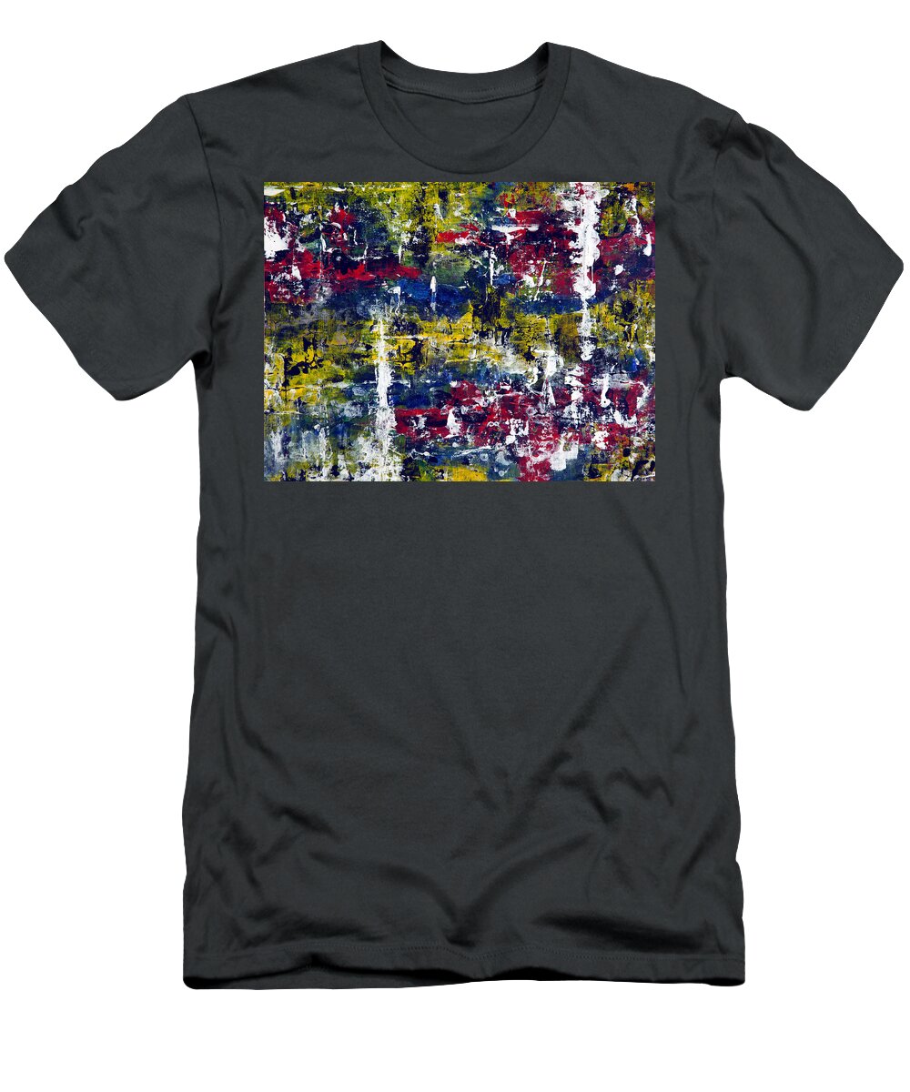 Gamma 19 T-Shirt featuring the painting Gamma #19 Abstract by Sensory Art House