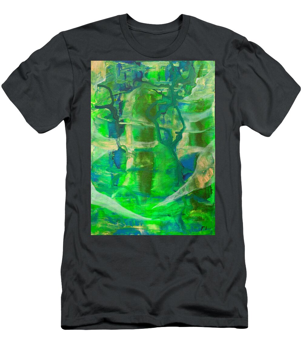 Gamma 23 T-Shirt featuring the painting Gamma #23 Abstract by Sensory Art House