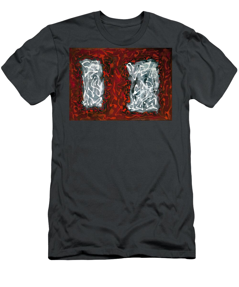 Gamma25 T-Shirt featuring the painting Gamma #25 Abstract by Sensory Art House