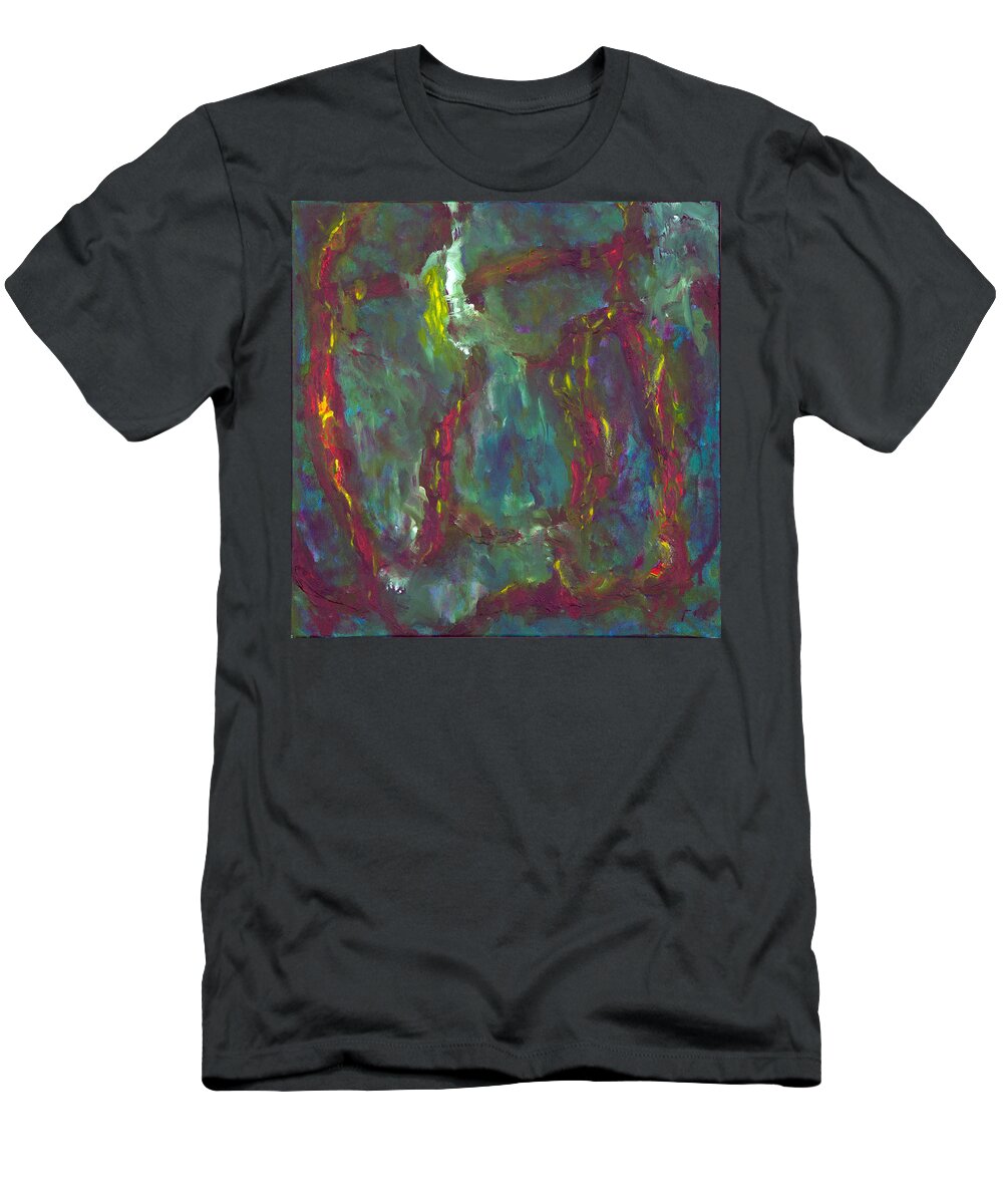 Gamma29 T-Shirt featuring the painting Gamma #29 Abstract by Sensory Art House