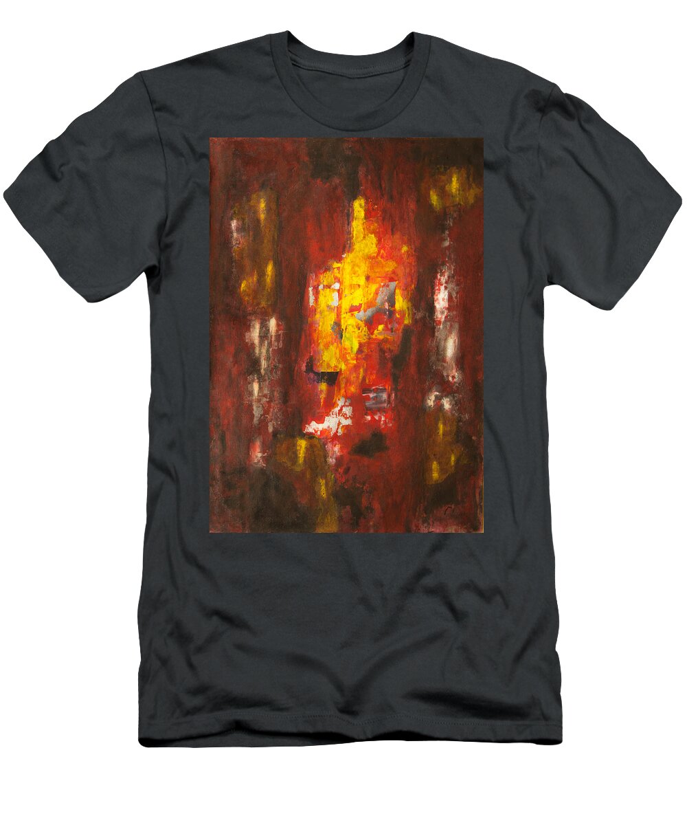 Gamma 31 T-Shirt featuring the painting Gamma #31 Abstract by Sensory Art House