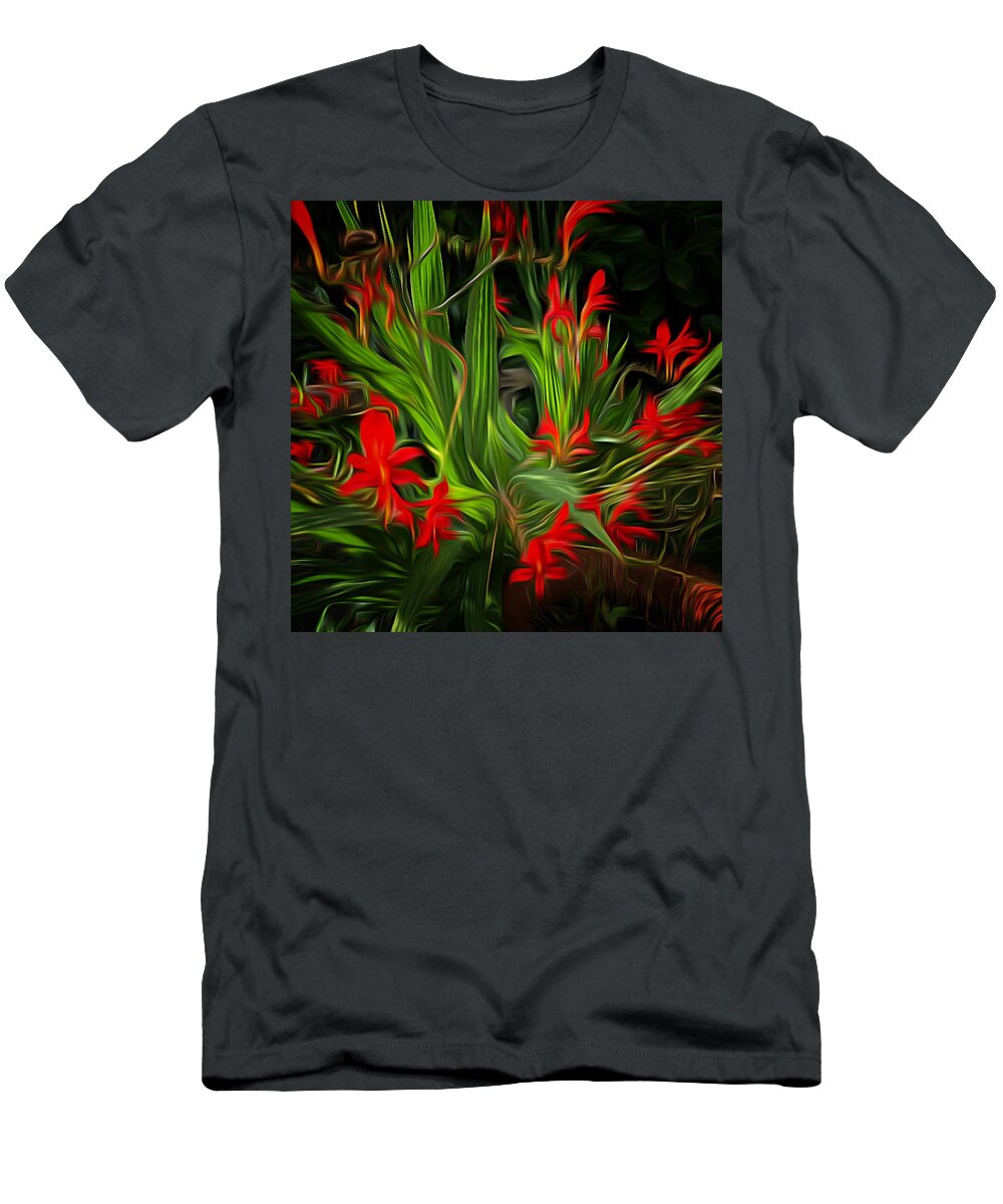 Plants T-Shirt featuring the photograph Garden Flames by Mark Egerton