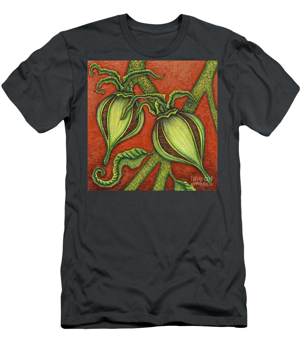 Garden T-Shirt featuring the painting Garden Room 11 by Amy E Fraser