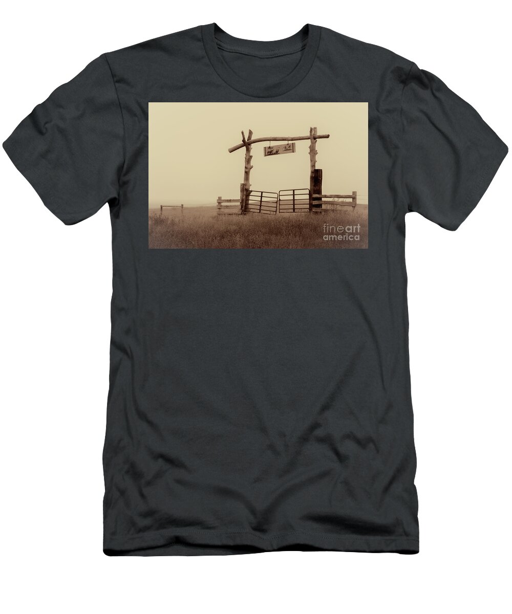 Gate T-Shirt featuring the photograph Gate In The Wilderness by Harriet Feagin