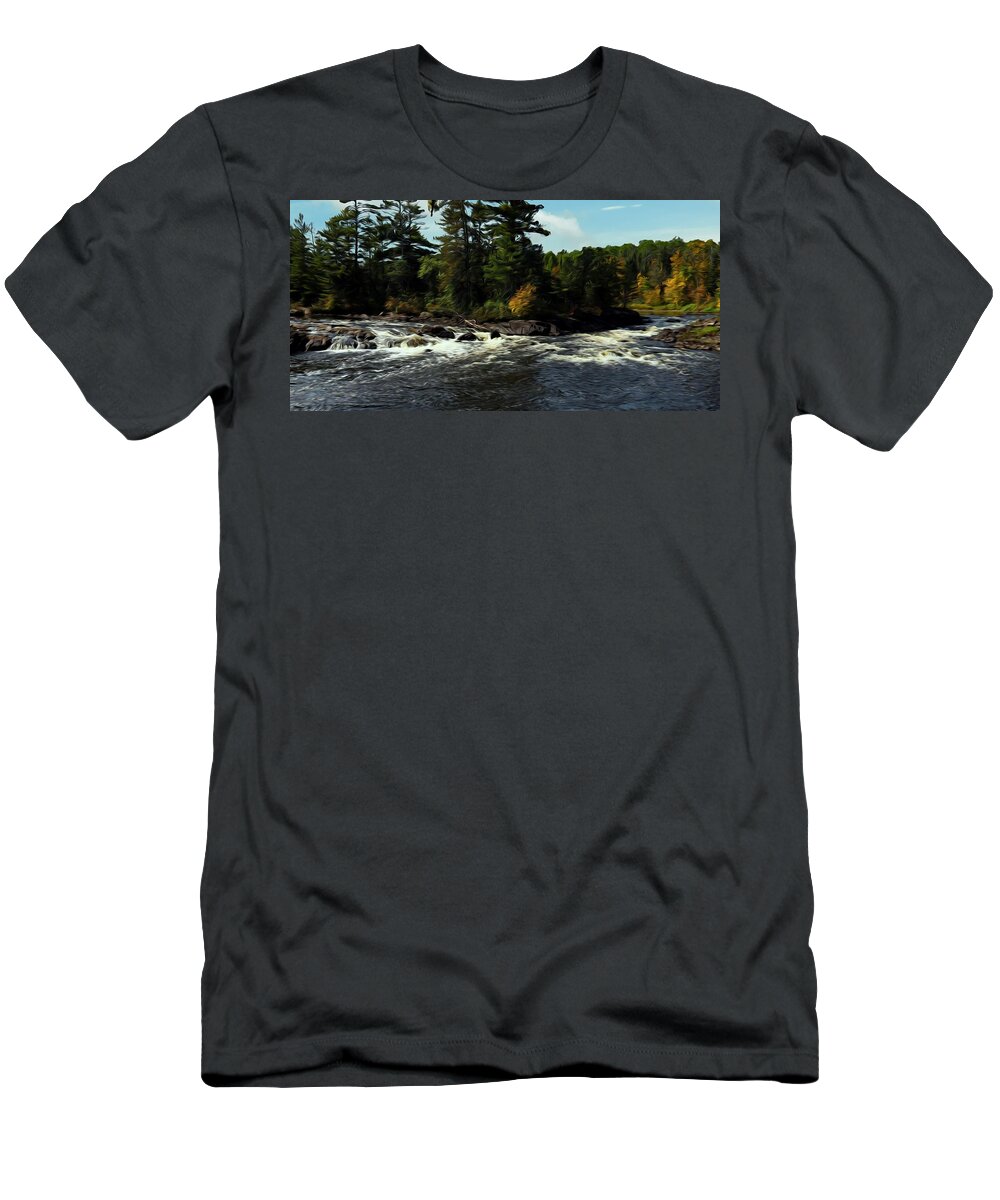Wilderness T-Shirt featuring the painting Gathering of the Waters by Hans Brakob
