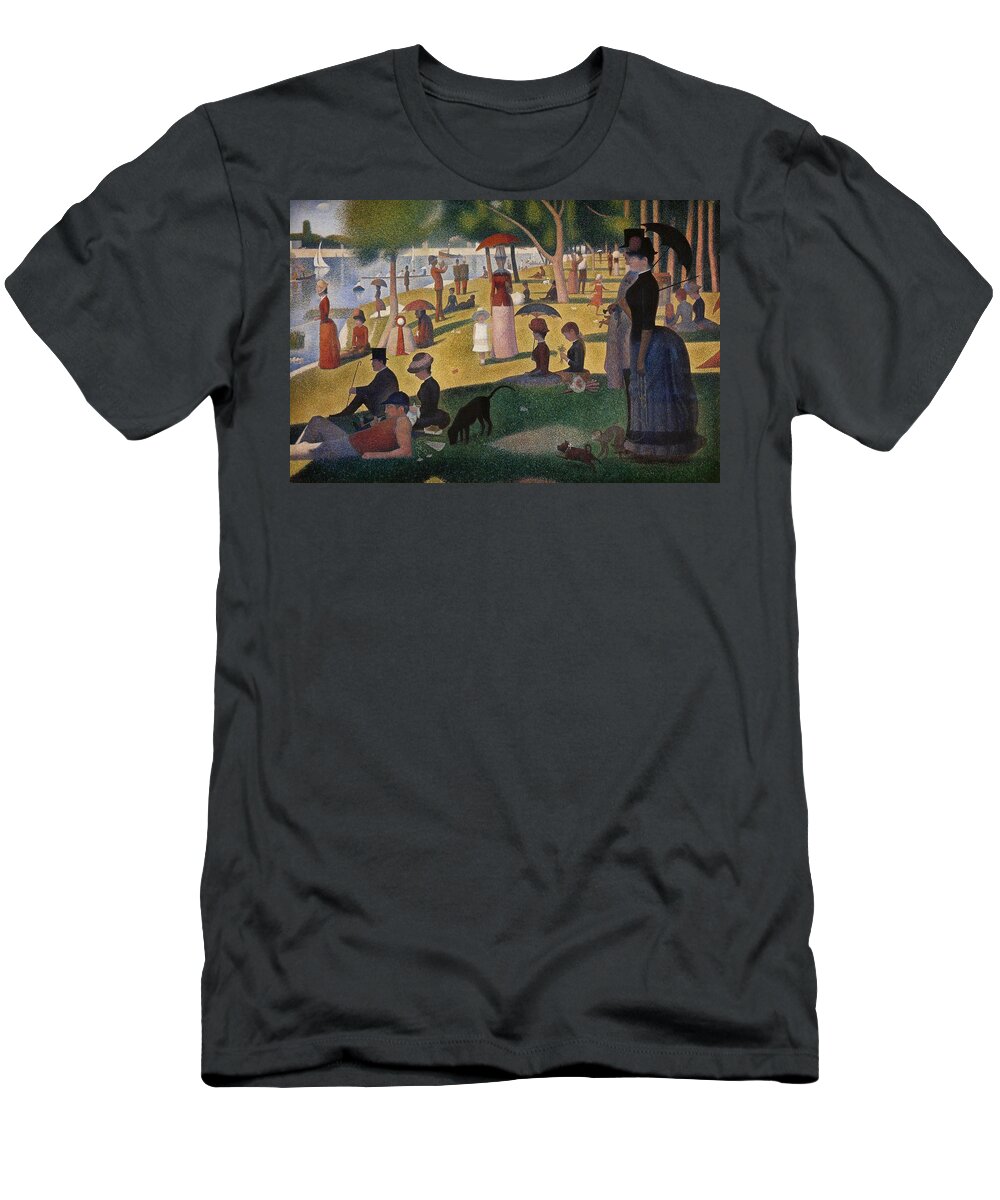 A Sunday Afternoon On The Island Of La Grande Jatte T-Shirt featuring the painting Georges Seurat / 'A Sunday Afternoon on the Island of La Grande Jatte', 1884-1886. by Georges Seurat -1859-1891-
