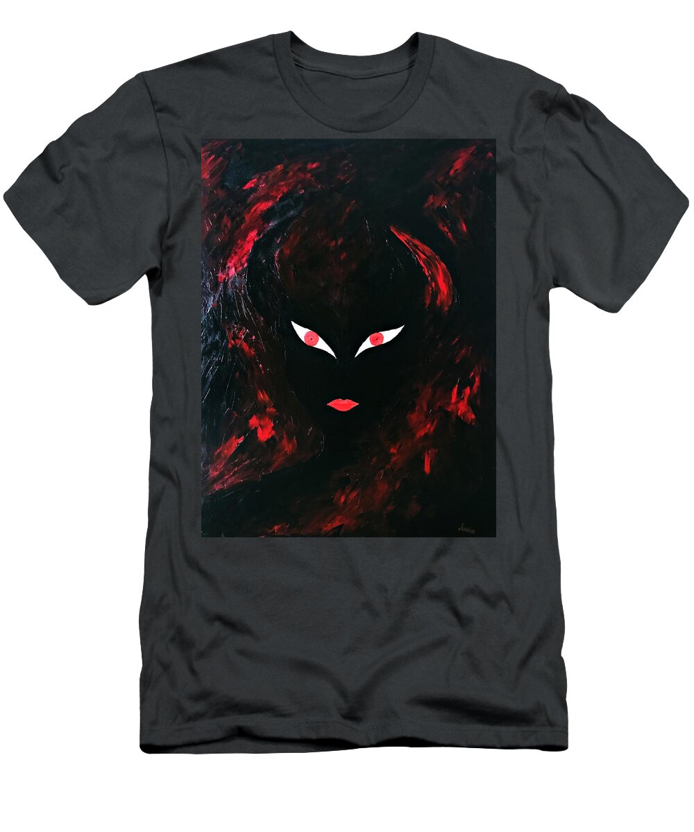Get The Hell Away From Me T-Shirt featuring the painting Get The Hell Away From Me by Marianna Mills