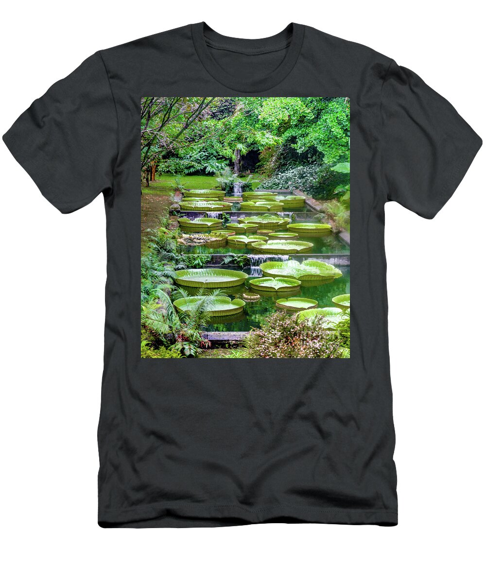 Portugal T-Shirt featuring the photograph Giant Water Lily Garden by David Meznarich