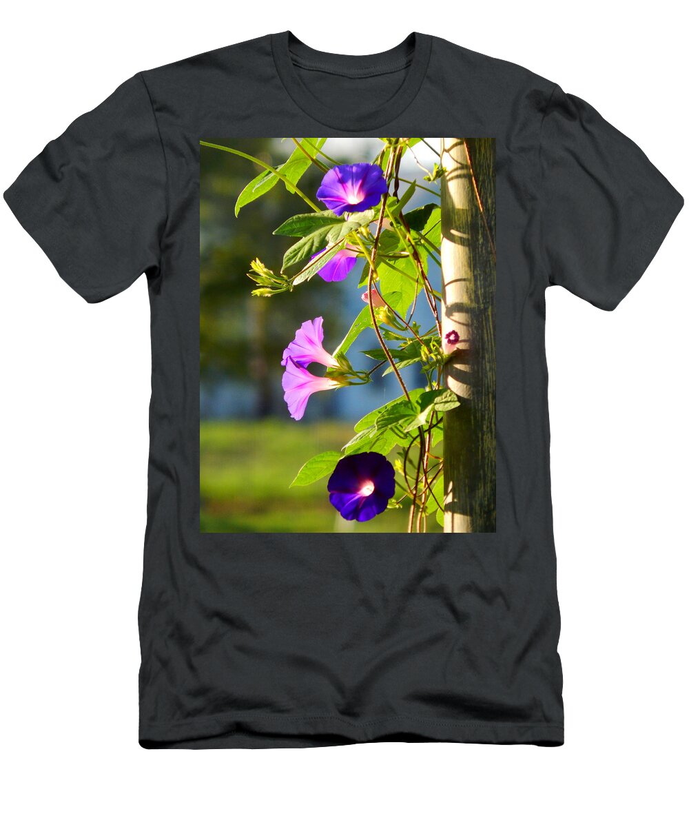 Morning T-Shirt featuring the photograph Glorious Shades Of Purple by Virginia White