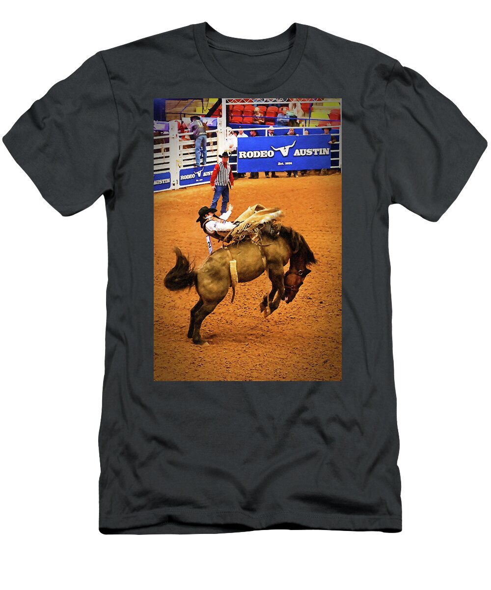 Rodeo T-Shirt featuring the painting Going for the Buzzer - DWP1114772 by Dean Wittle
