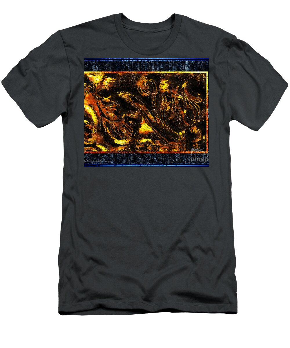 Gold T-Shirt featuring the photograph Golden Ship of Stars and Dreams by Aberjhani