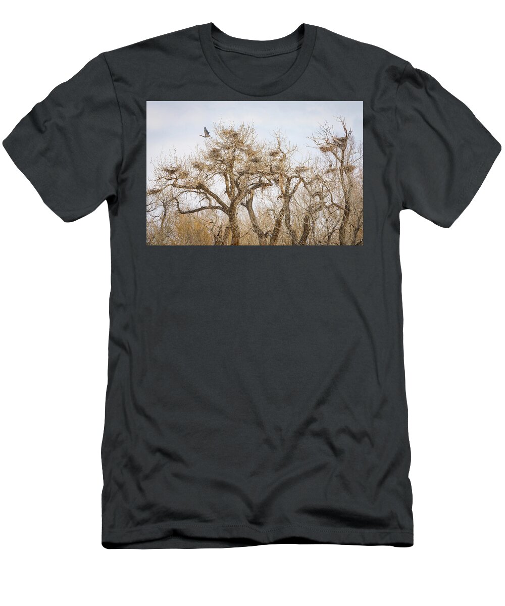 Great Blue Heron T-Shirt featuring the photograph Great Blue Heron Rookery by James BO Insogna