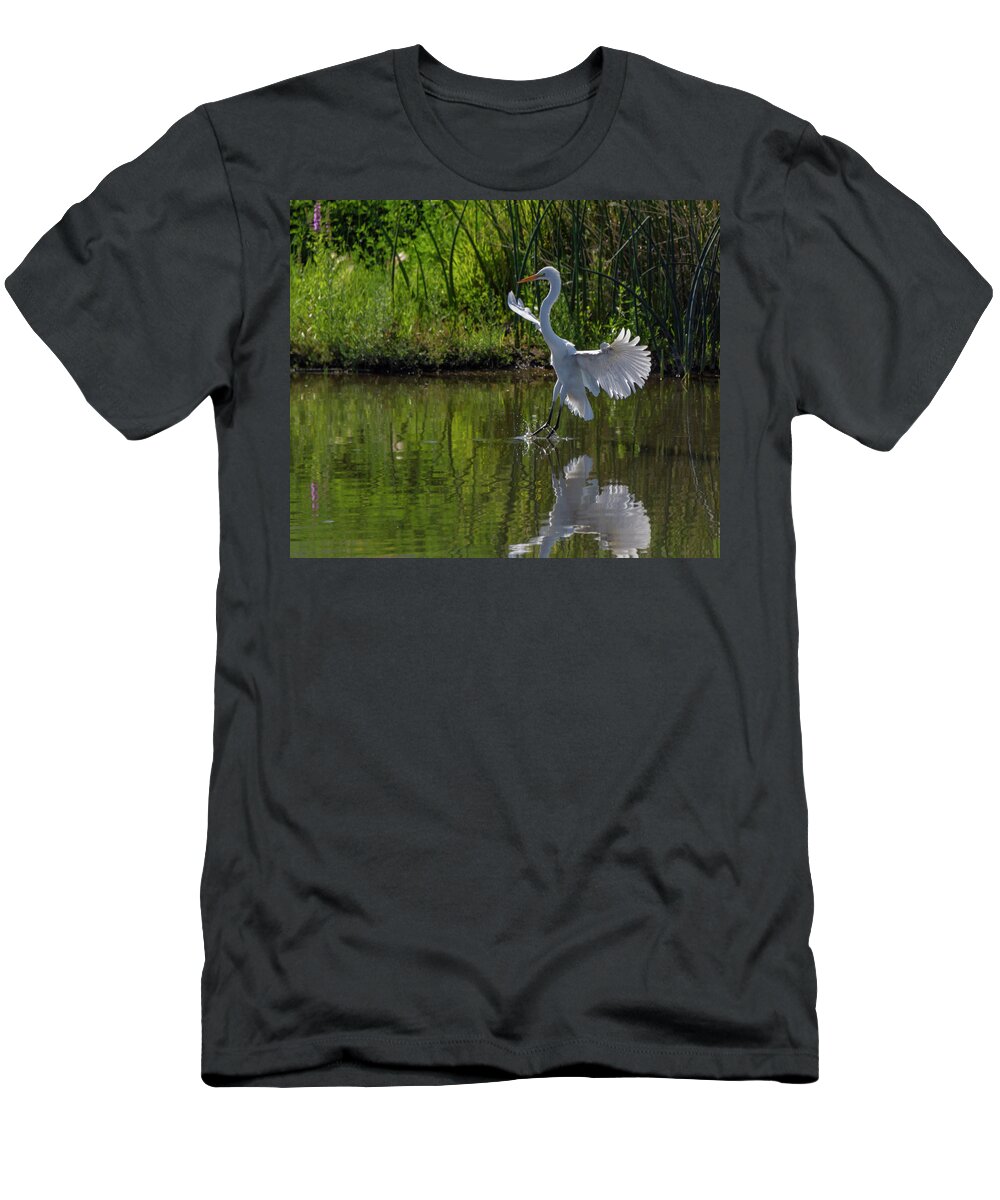 Great White Egret T-Shirt featuring the photograph Great White Egret 5 by Rick Mosher
