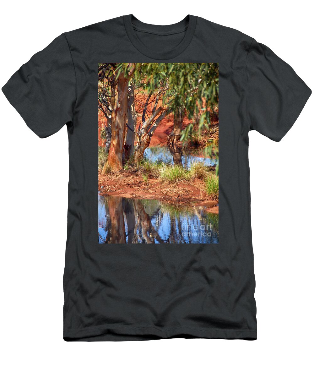 Gum Tree Reflection T-Shirt featuring the photograph Gum Tree Reflection by Douglas Barnard
