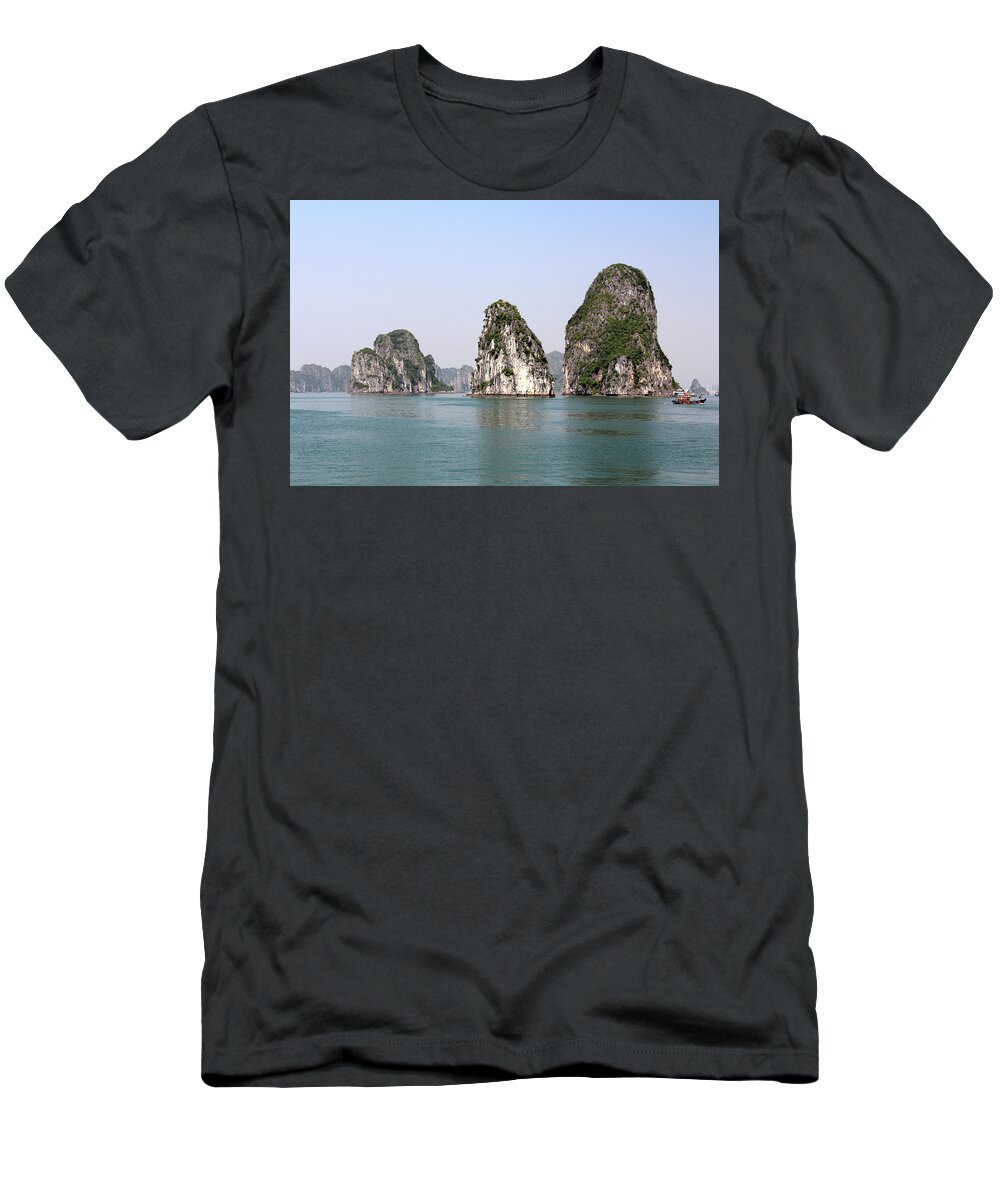 Ha Long T-Shirt featuring the photograph Ha Long Bay - Viet Nam by Richard Krebs