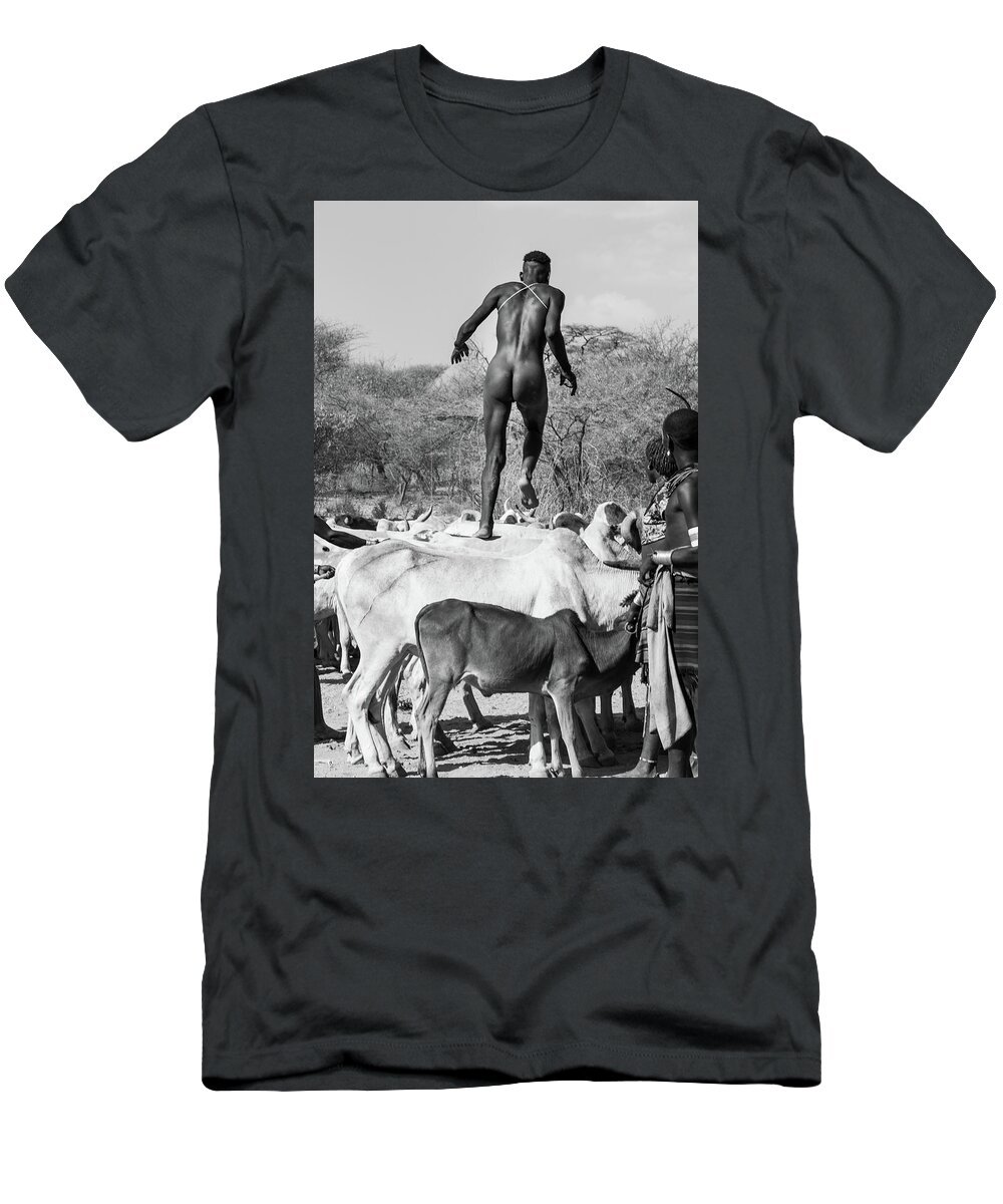 Portrait T-Shirt featuring the photograph Hammer Uka Bully ceremony by Mache Del Campo