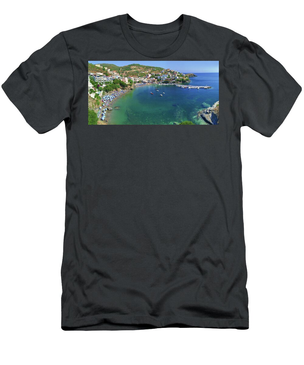 Greece T-Shirt featuring the photograph Harbor of Bali by Sun Travels
