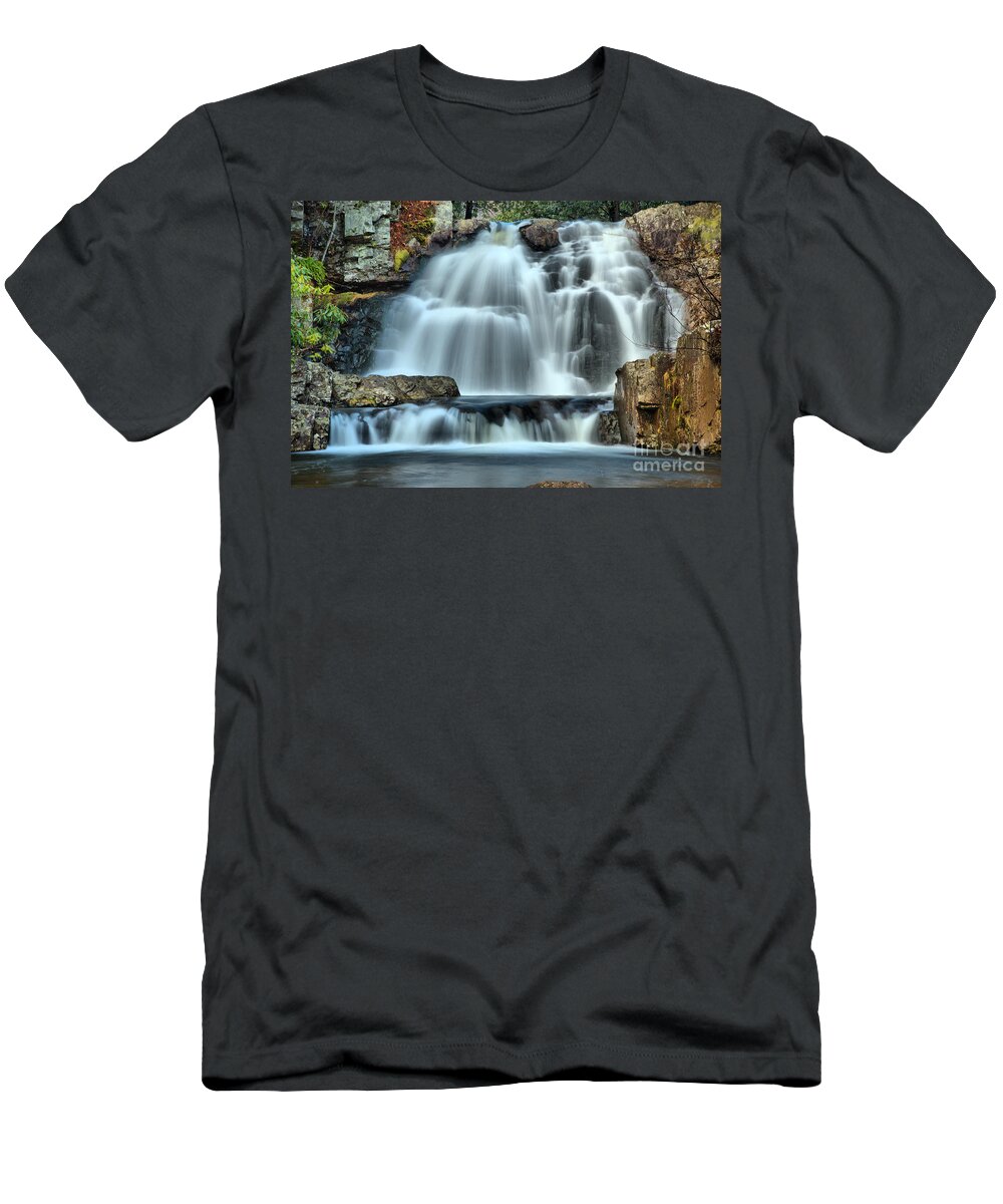 Hawk Falls T-Shirt featuring the photograph Hawk Falls Closeup by Adam Jewell