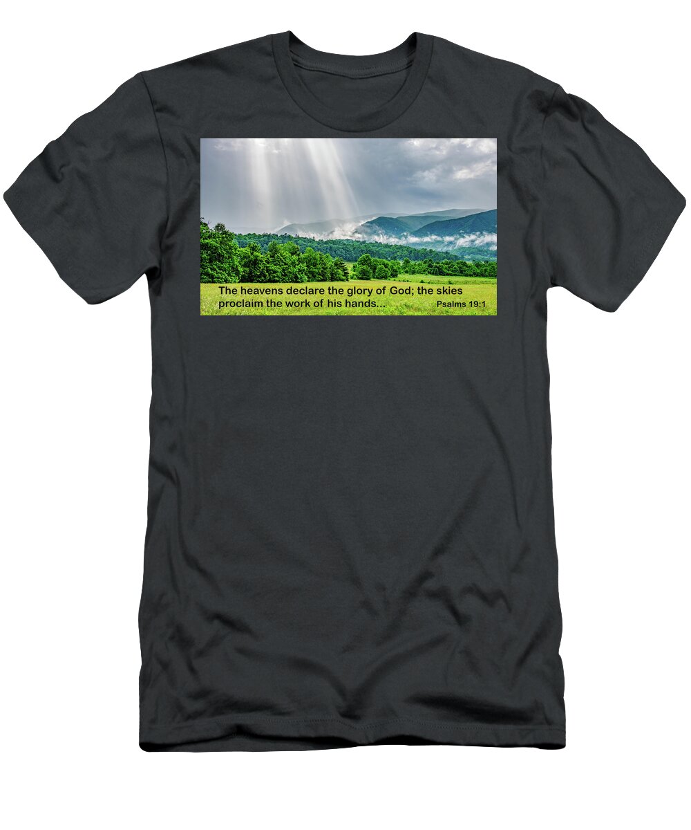 Sun Beams T-Shirt featuring the photograph Heavens Declare by Marcy Wielfaert