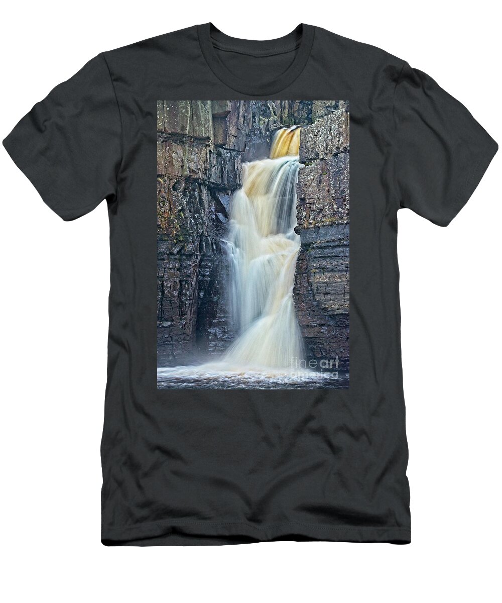 High Force Waterfall T-Shirt featuring the photograph High Force Waterfall by Martyn Arnold