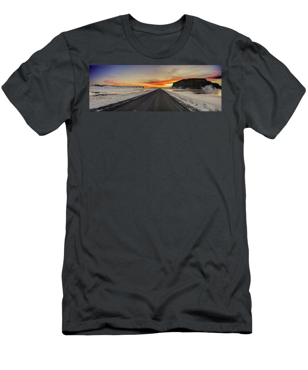 Route T-Shirt featuring the photograph Highway to nowhere by Robert Grac