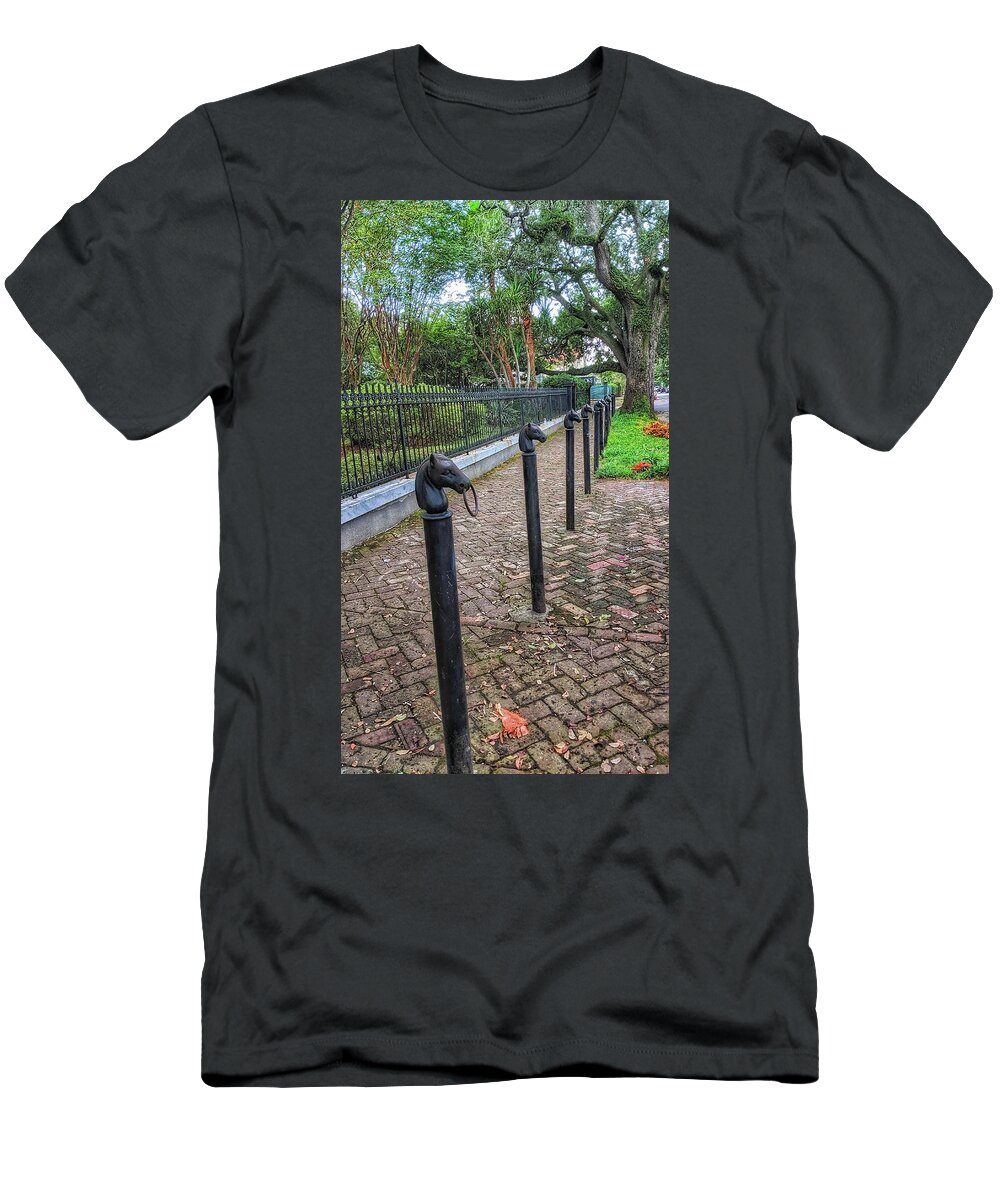 New Orleans T-Shirt featuring the photograph Hold My Horse by Portia Olaughlin