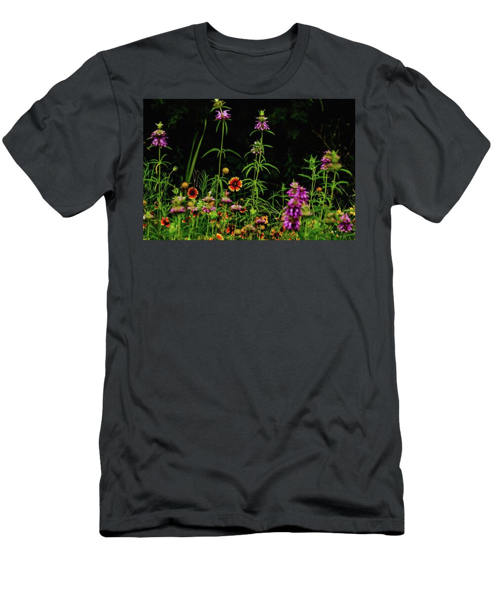 Texas Wildflowers T-Shirt featuring the photograph Horsemint Tall II by Johnny Boyd