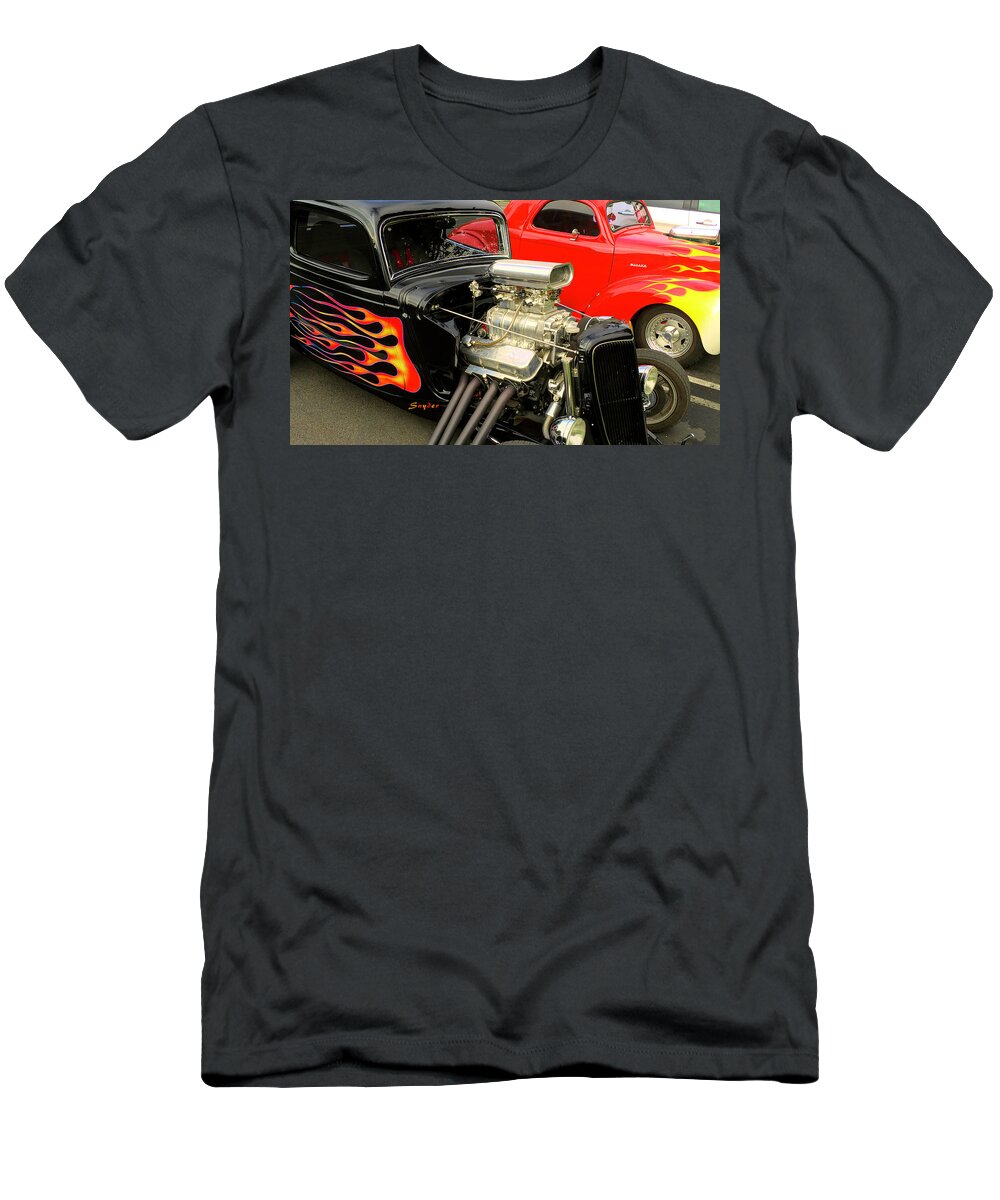 Hot Rod Flames T-Shirt featuring the photograph Hot Rod Flames by Floyd Snyder