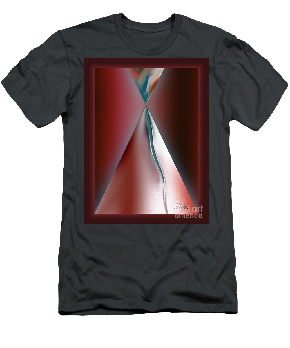 Hourglass T-Shirt featuring the digital art Hourglass Of Love by Leo Symon